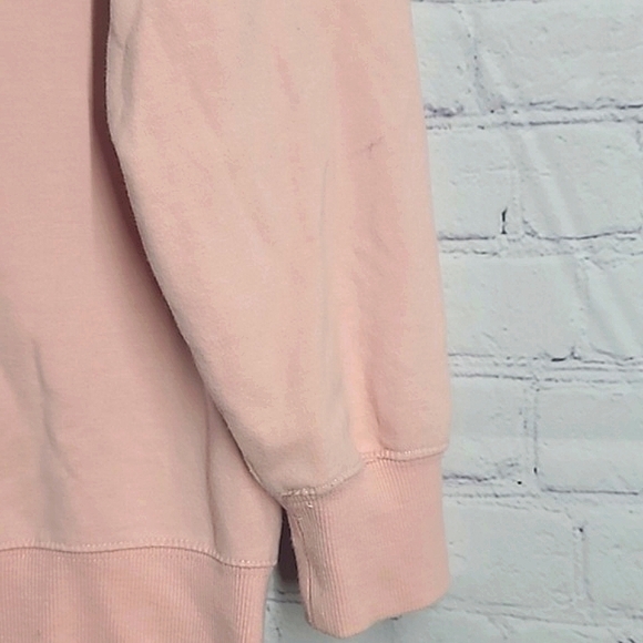 Wildfox Coffee and Sunshine Print Oversized Light Pink Sweater Womens Size Med - Picture 11 of 17